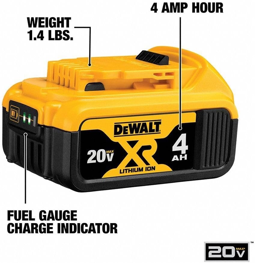 image:imageDEWALT 20V MAX XR Battery 40Ah 2Pack DCB2042 Black20V MAX XR