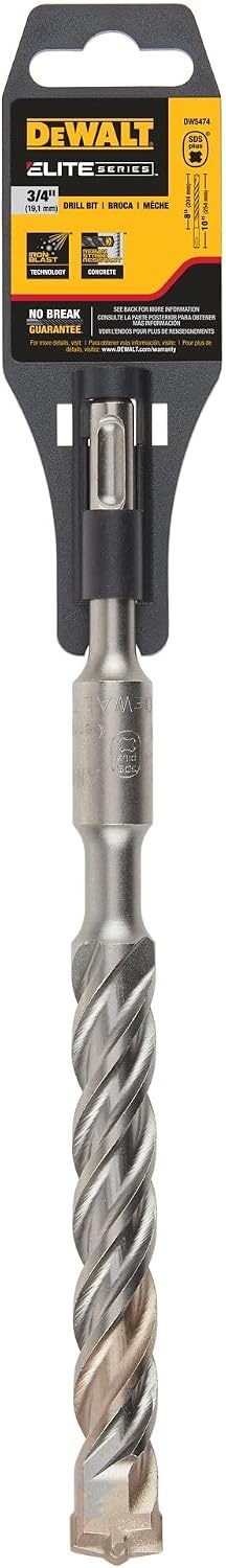 image:imageDEWALT DW5474 34Inch by 8Inch by 10Inch Rock CarbideTM 4 Cutter SDS Hammer BitSilver34Inch
