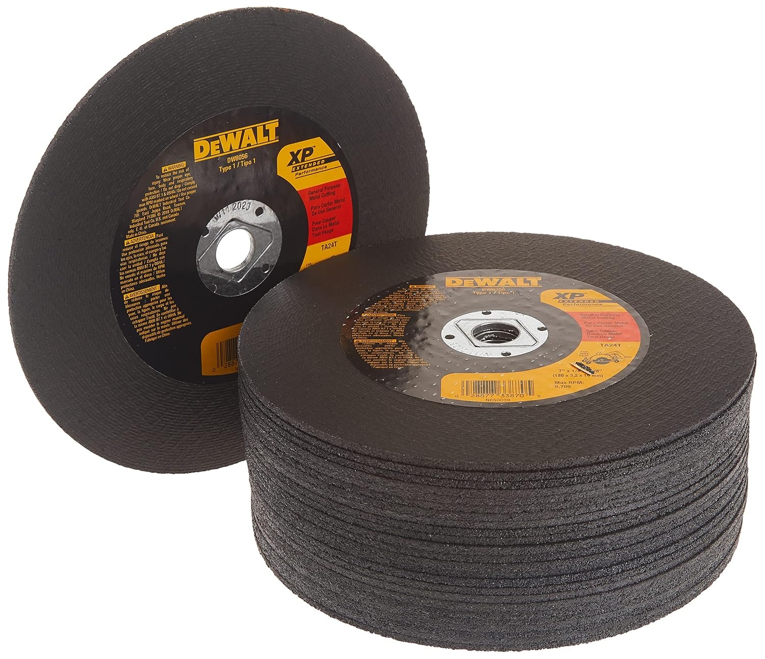 image:imageDEWALT DW8056 7Inch Extended Performance Metal Abrasive Saw Blades1 Count Pack of 1