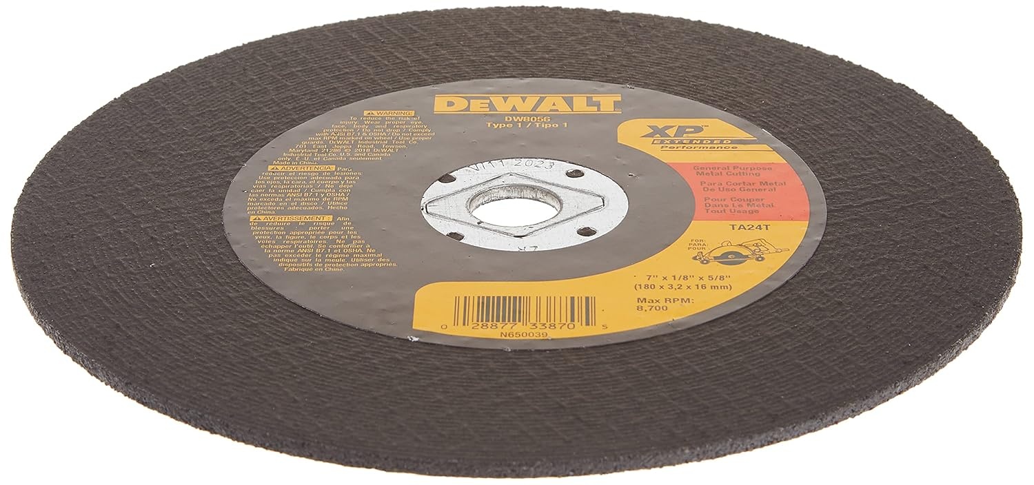 image:imageDEWALT DW8056 7Inch Extended Performance Metal Abrasive Saw Blades1 Count Pack of 5