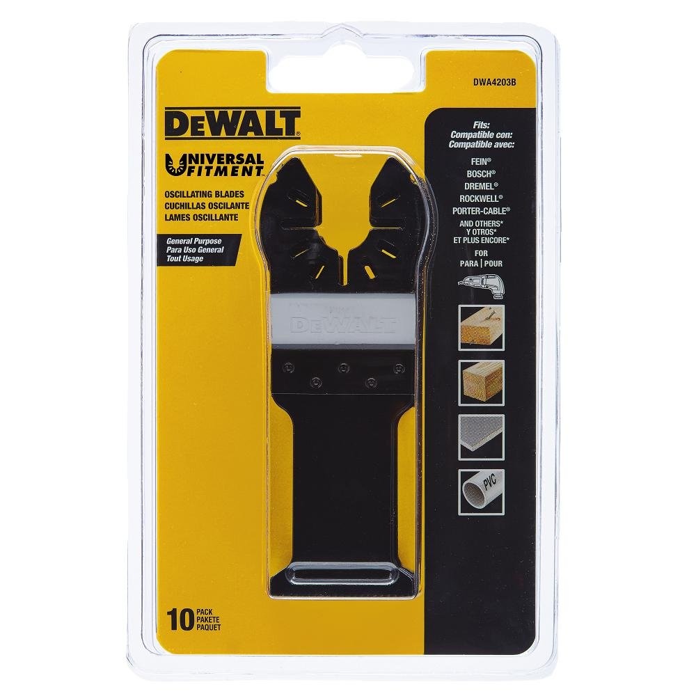 image:imageDEWALT DWA4203B Bi Metal Wood with Nails Oscillating Blade 10 packOld Version
