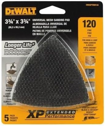 image:imageDEWALT DWASPTRIM120 120 Grit Mesh Oscillating Triangle 5 Piece1 Count Pack of 1