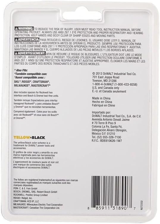 image:imageDEWALT Dwa4210 Oscillating Semicircle Blade Black