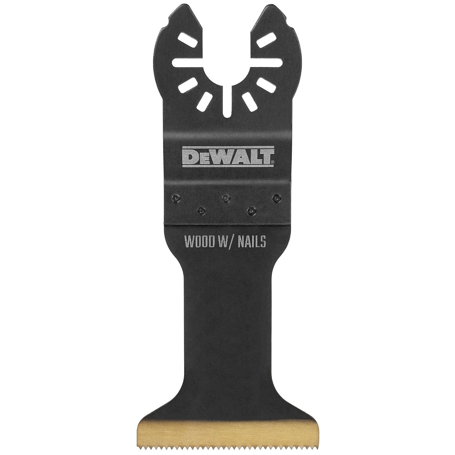 image:imageDEWALT Oscillating Tool Blade for Wood with Nails Wide Titanium Nitride Coated DWA4204 BlackOne Size