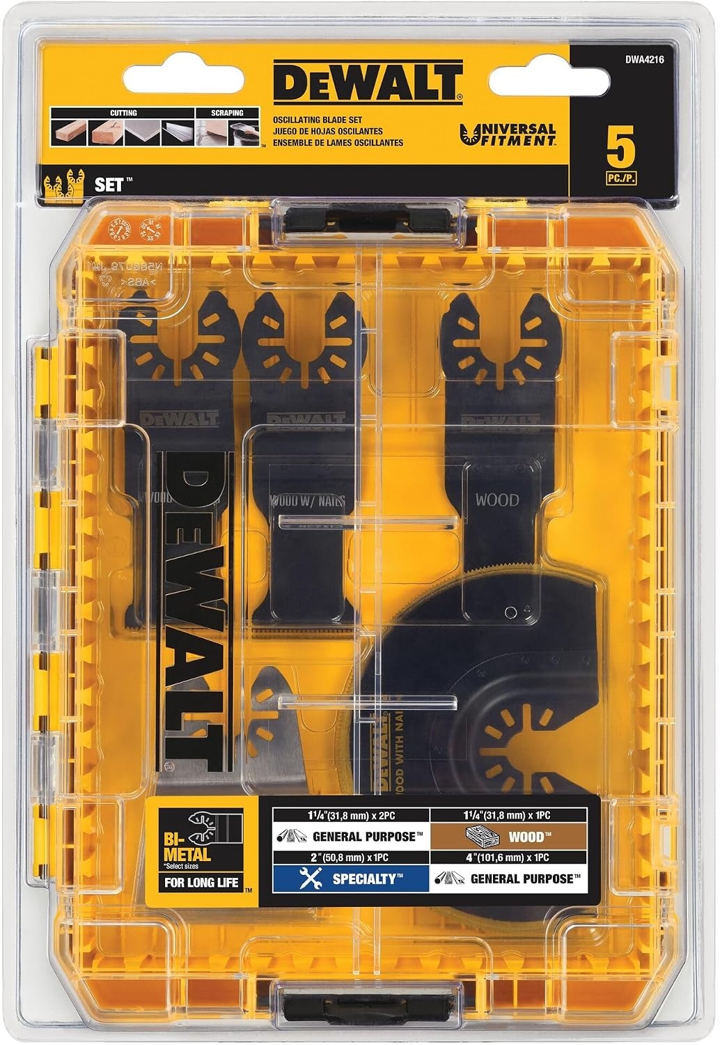 image:imageDEWALT Oscillating Tool Blades Kit 5Piece DWA4216