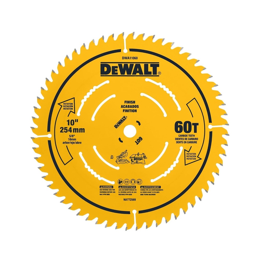 image:imageDEWALT 10 in 40T  60T General Purpose Combo Pack DWA110CMB10  60 Teeth
