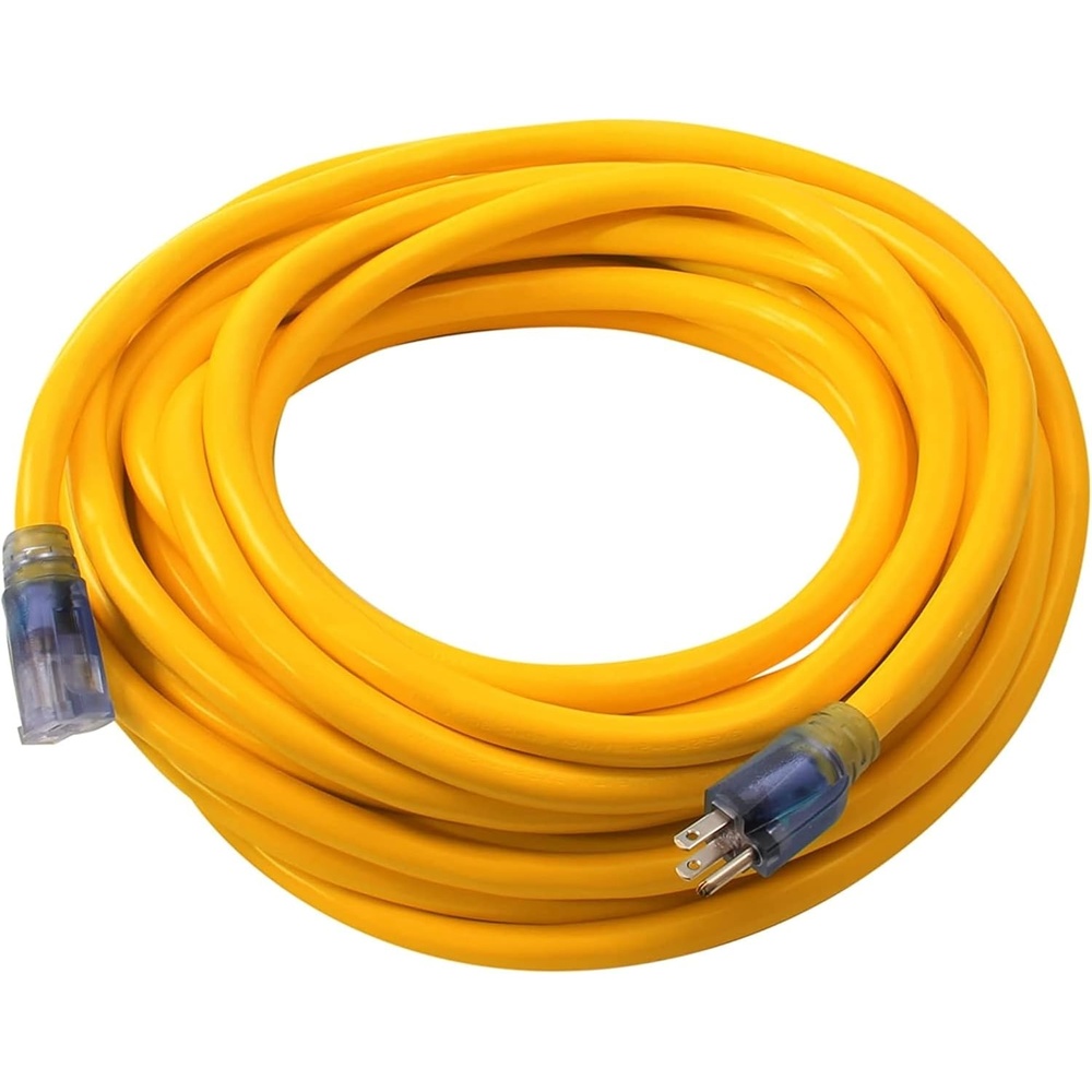image:imageDEWALT 25 Foot 123 SJTW Lighted Extension Cord  Heavy Duty Outdoor Waterproof Weatherproof Heat amp Corrosion Resistant Industrial Strength Light Up Prong Outlet Plug Power CordGreen