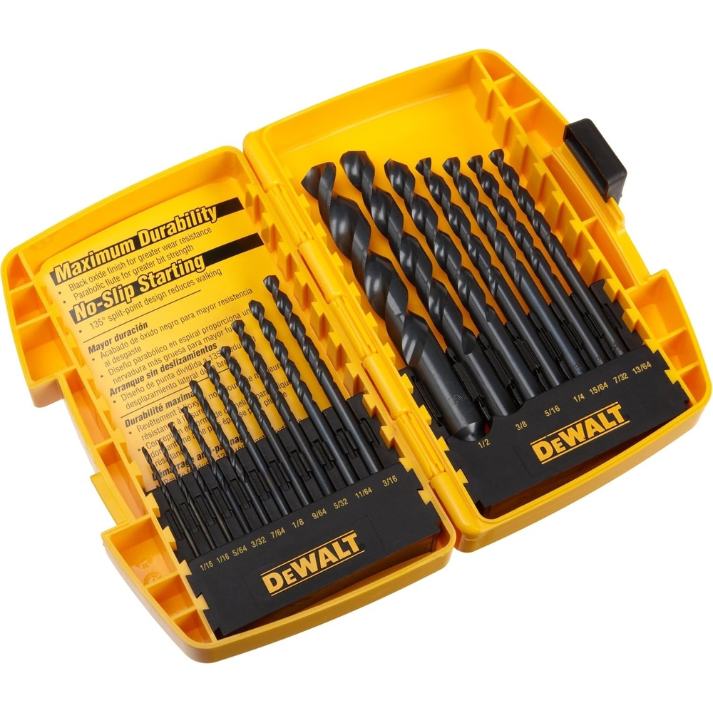 image:imageDEWALT Black Oxide Drill Bit Set with Pilot Point 13Piece DW116317 Pieces
