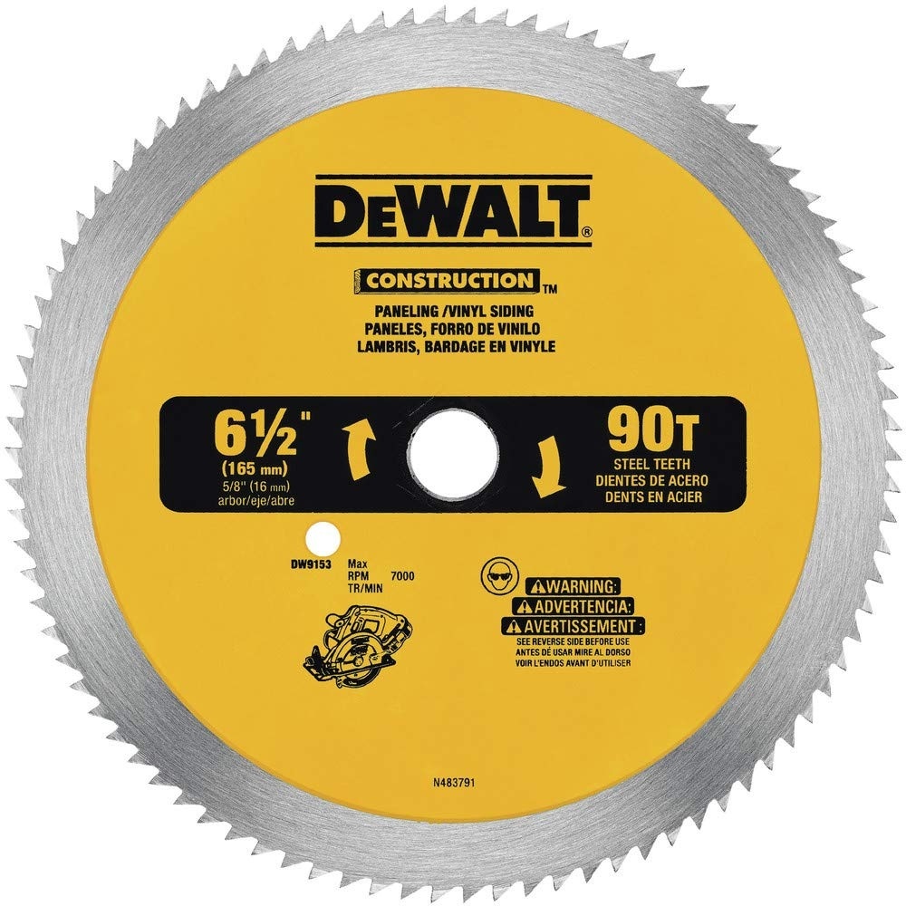 image:imageDEWALT Circular Saw Blade 5 38 Inch 80 Tooth Vinyl Cutting DW9053612  90 Teeth