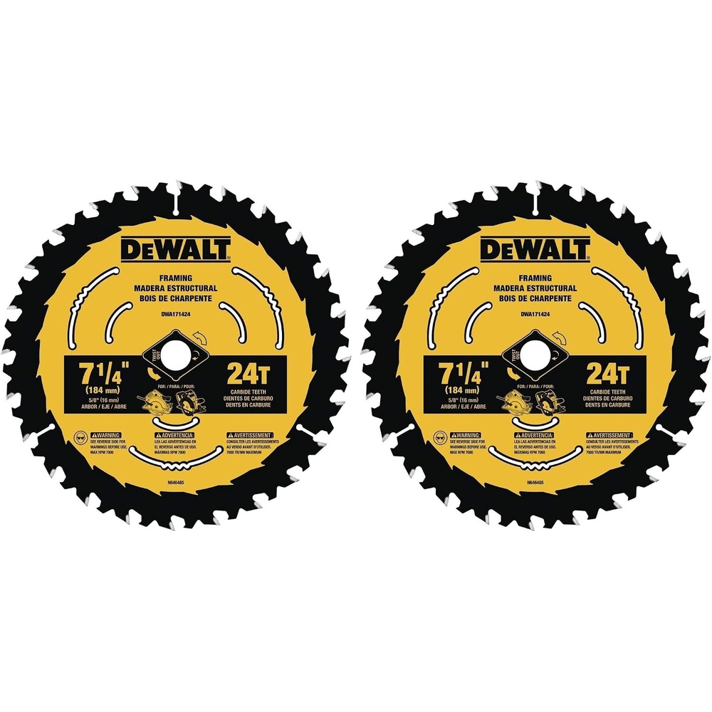 image:imageDEWALT Circular Saw Blade 7 14 Inch 18 Tooth Wood Cutting DW3192One Size Pack of 2