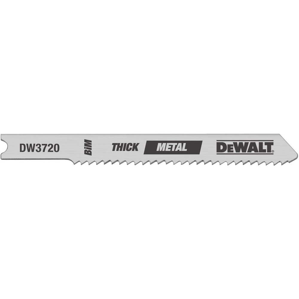 image:imageDEWALT DW37285 3 32 TPI Sheet Metal Cut Cobalt Steel UShank Jig Saw Blade  5 PackOne Size