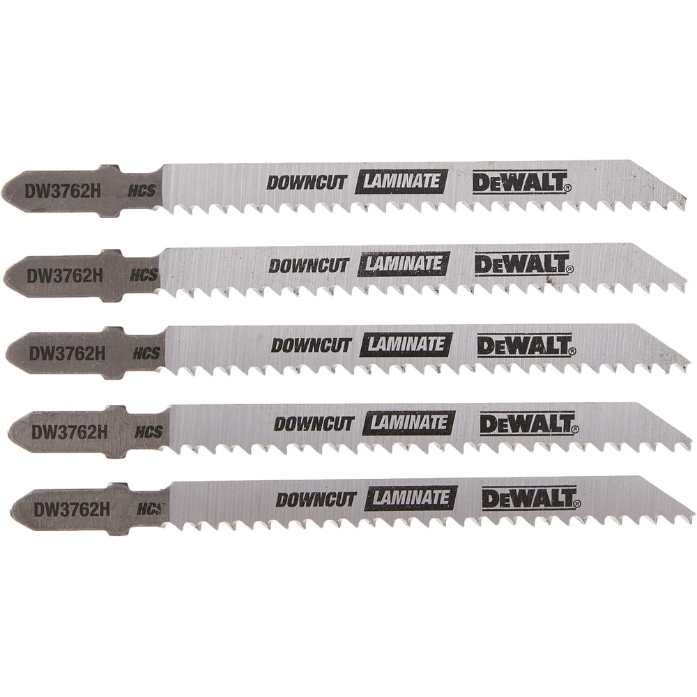 image:imageDEWALT DW3762H 4 10TPI Laminate Down Cutting HSC TShank Jig Saw Blade Pack of 5Steel