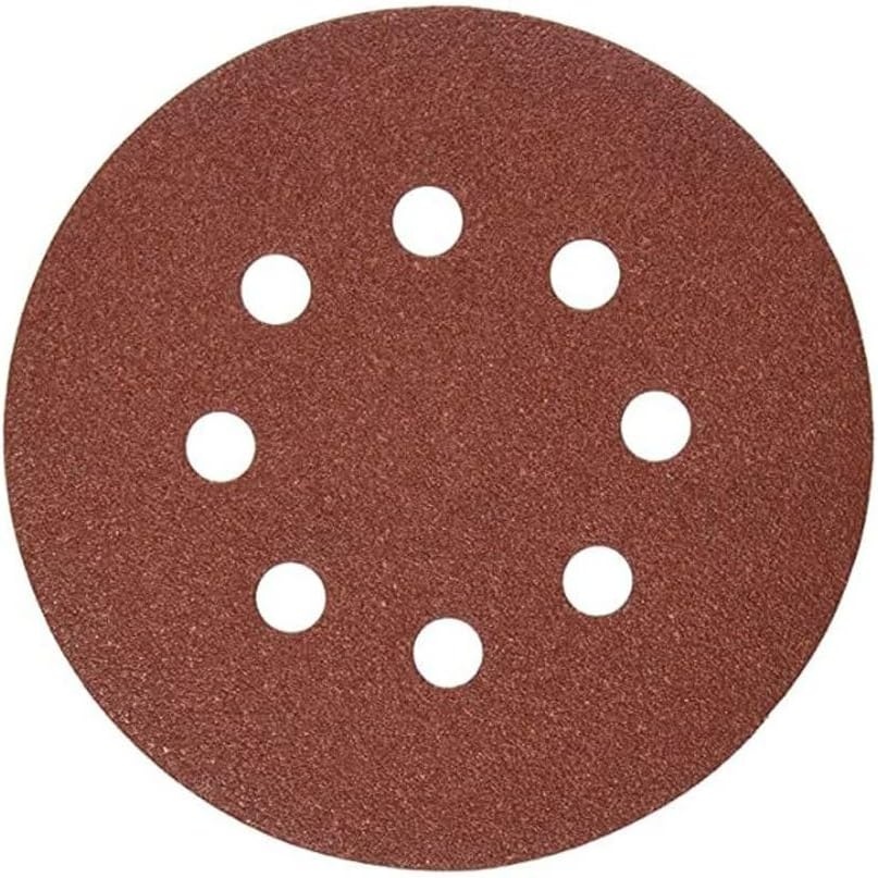 image:imageDEWALT DW4301 5Inch 8 Hole 80 Grit Hook and Loop Random Orbit Sandpaper 5Pack