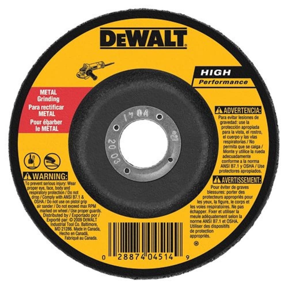 image:imageDEWALT DW4624 6Inch by 14Inch by 78Inch General Purpose Metal Grinding Wheel 1PackOne Size