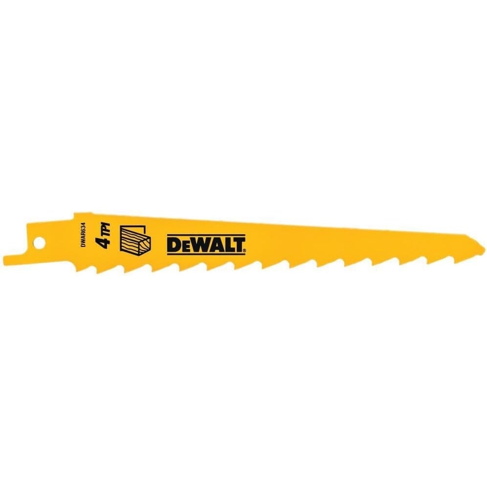 image:imageDEWALT DW48042 12Inch 6 TPI Taper Back BiMetal Reciprocating Saw Blade 2Pack6 inch
