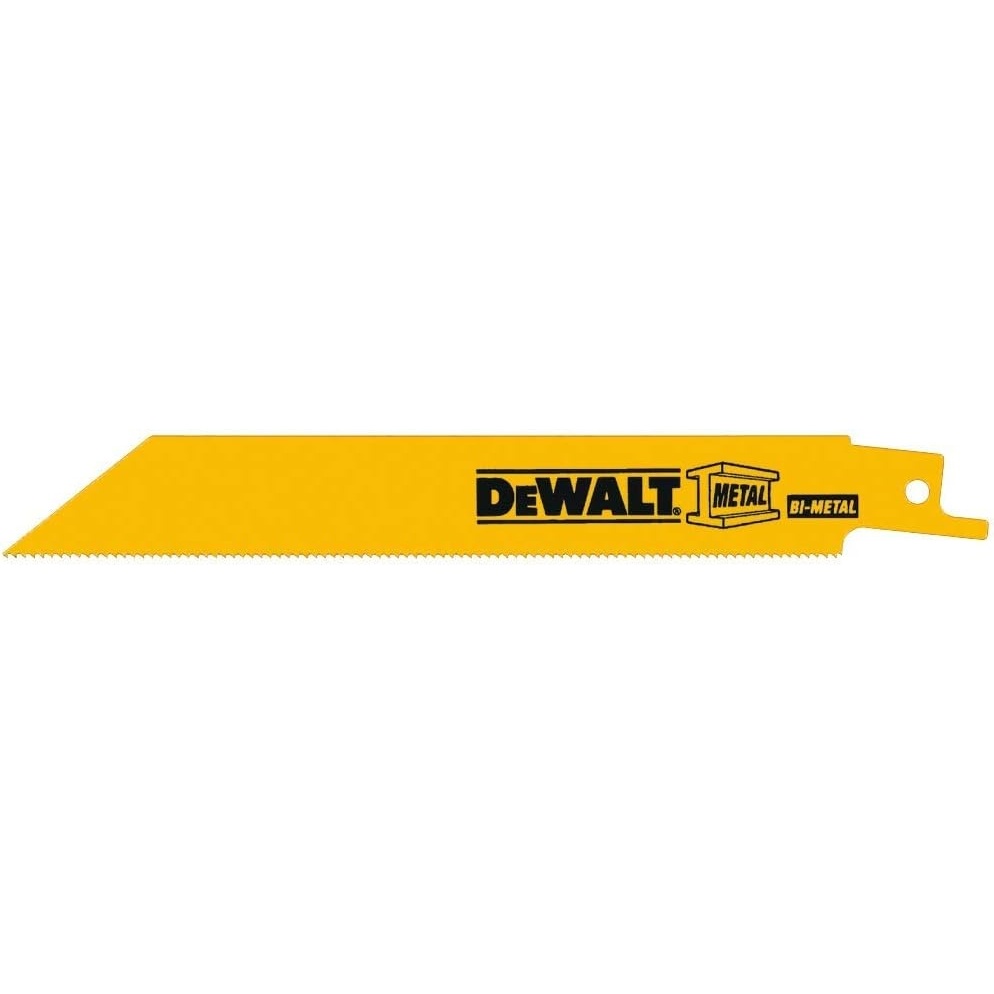 image:imageDEWALT DW4811 6Inch 18 TPI Straight Back BiMetal Reciprocating Blade 5pack100Pack