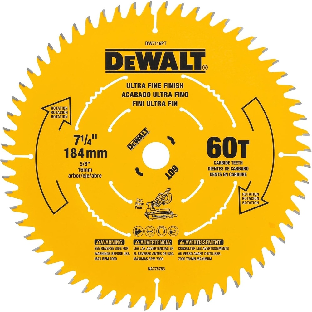 image:imageDEWALT DW7112PT DEWALT DW7112PT 24T Precision Trim Miter Saw Blade 71460Tooth