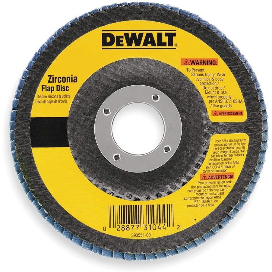 image:imageDEWALT DW8329 7Inch by 58Inch11 60 Grit Zirconia Angle Grinder Flap Disc36G 78Inch Hub