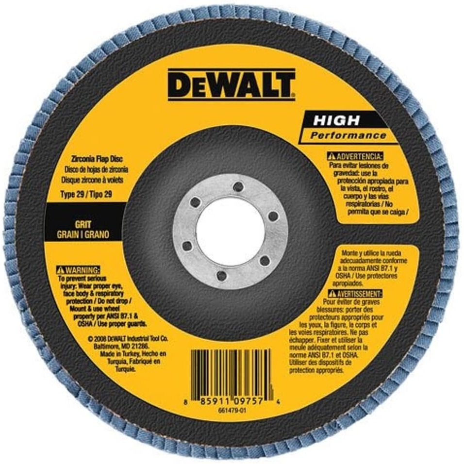 image:imageDEWALT DW8381 6Inch X 78Inch 60G Type 29 Hp Flap Disc40G 78Inch Hub