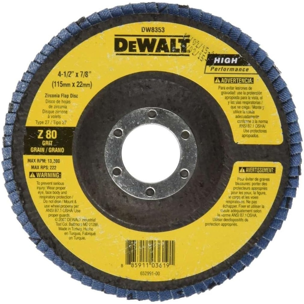 image:imageDEWALT DW8381 6Inch X 78Inch 60G Type 29 Hp Flap Disc60G 58Inch Hub