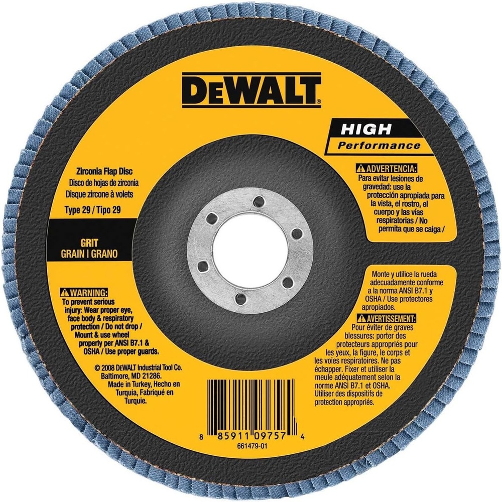 image:imageDEWALT DW8381 6Inch X 78Inch 60G Type 29 Hp Flap Disc80G 78Inch Hub