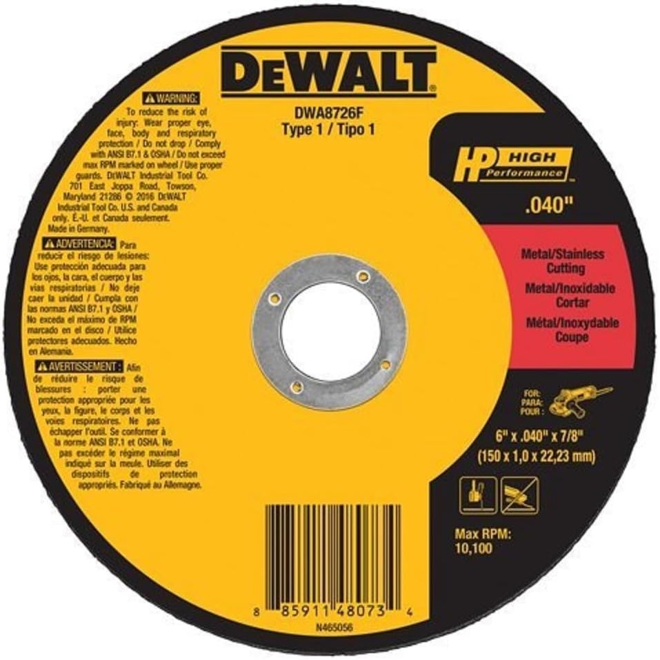 image:imageDEWALT DWA8062F T1 HP Fast CutOff Wheel 412 x 0040 x 786 x 0040 x 78