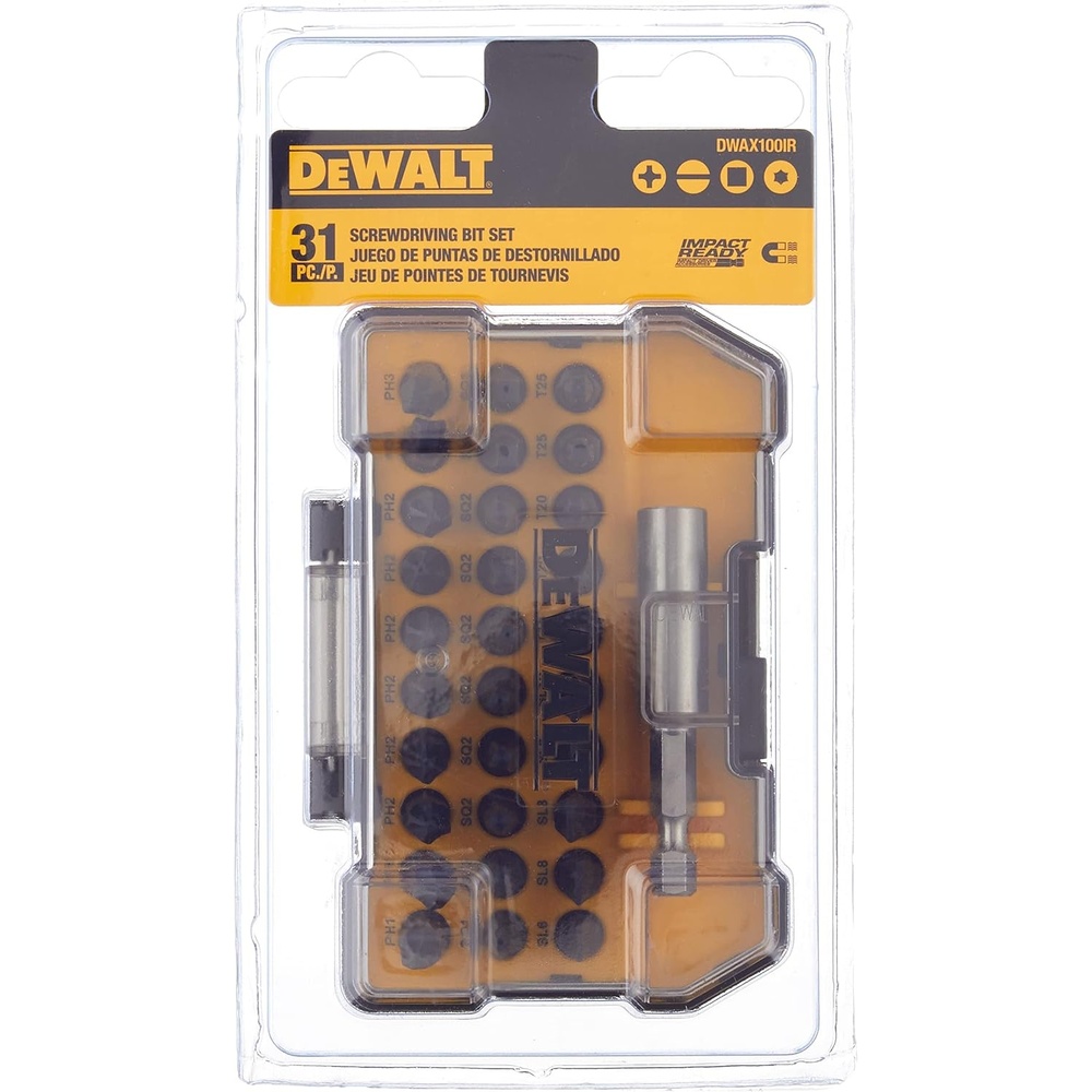 image:imageDEWALT DWAX100IR Screwdriving Tough Case Set Extra Small 31PieceOne Size