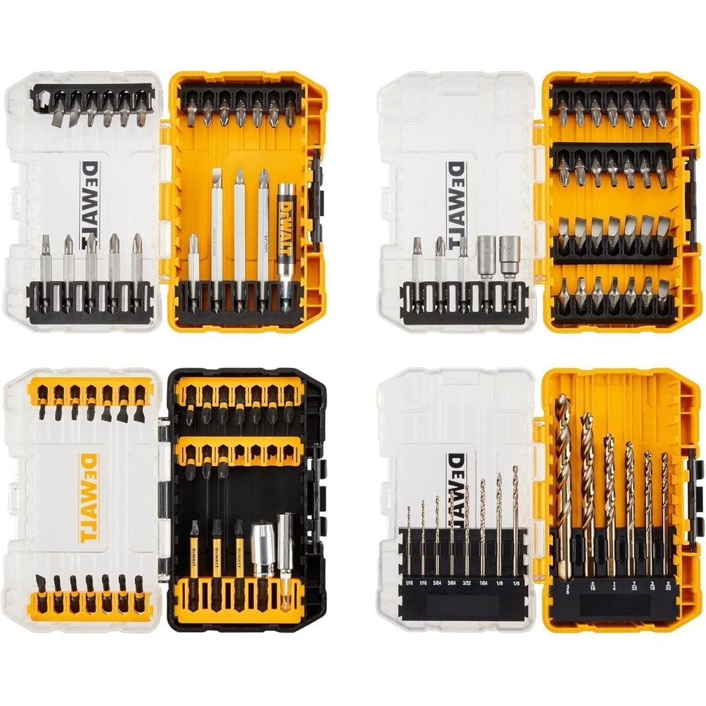 image:imageDEWALT Drill Bit Set 21 Pc Titanium Nitride Coated Pilot Point DEWALT Bit Set with Case for Wood Metal and Plastic DW1361One Size Pack of 5