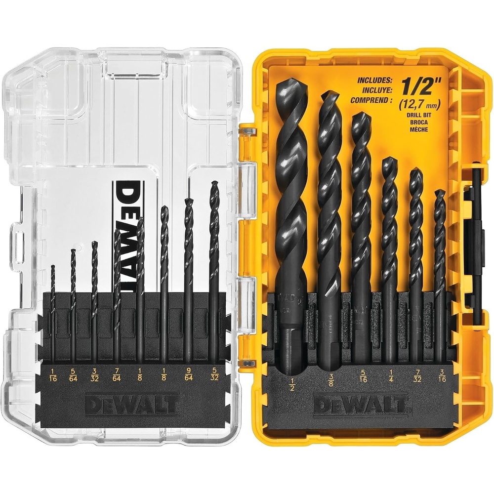 image:imageDEWALT Drill Bit Set 3Flats Shank14Piece 135 Degree Split Point for Plastic Wood and Metal DWA118414 piece set Pack of 5