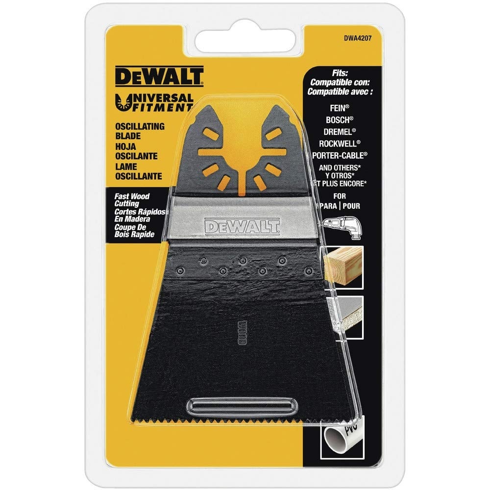 image:imageDEWALT Oscillating Tool Blade for Wood Wide Fast Cutting DWA4207 BlackOne Size