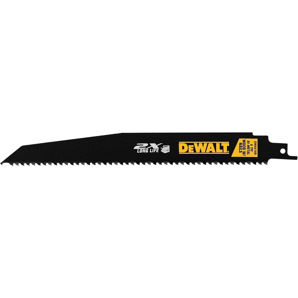image:imageDEWALT Reciprocating Saw Blades BiMetal 6Piece Set DW48969 2X 6 TPI  5Pack