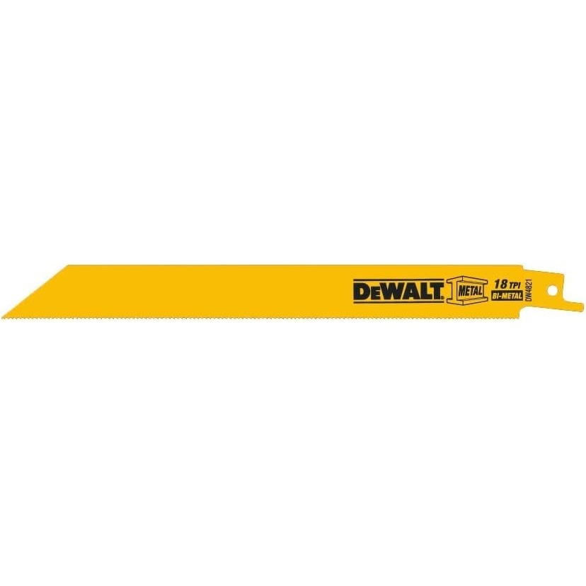image:imageDEWALT Reciprocating Saw Blades Straight Back BiMetal 8Inch 18 TPI 5Pack DW48215pack