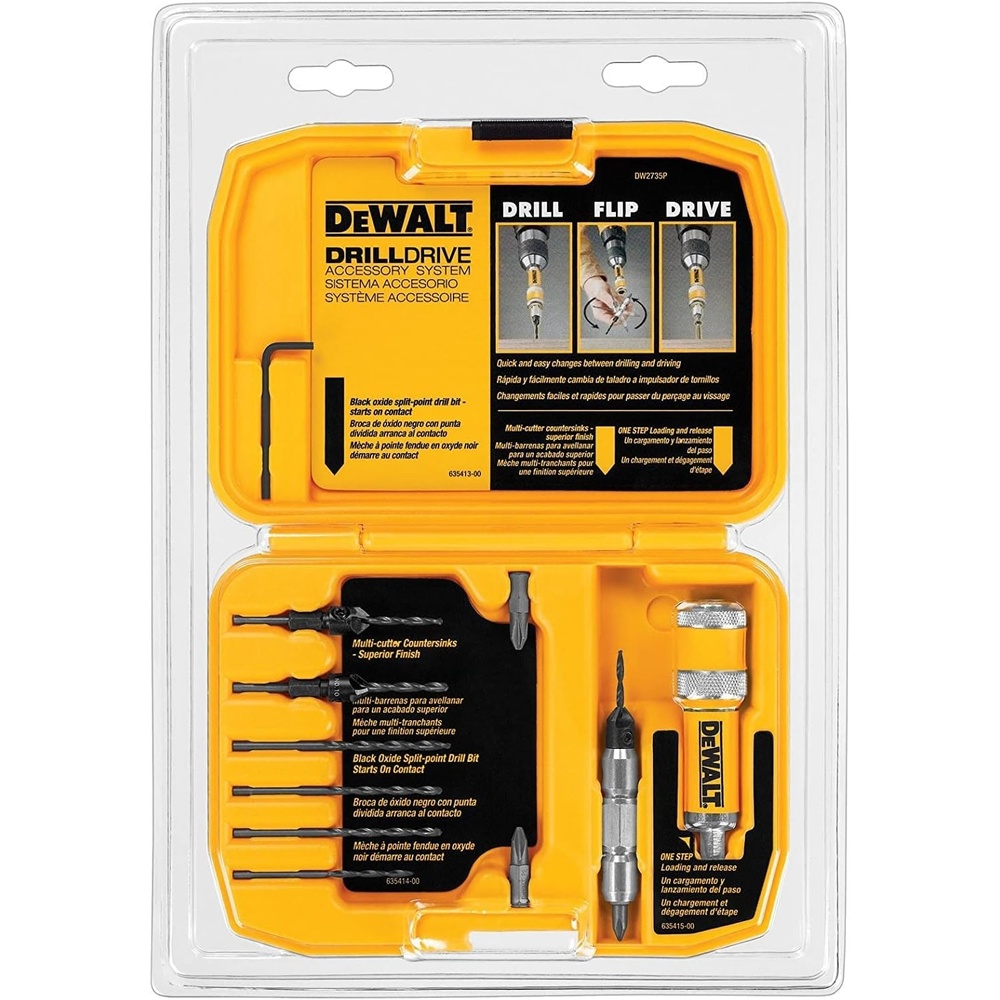 image:imageDEWALT Screwdriver Bit Set  Drill Bit Set Flip Drive 12Piece DW2735P