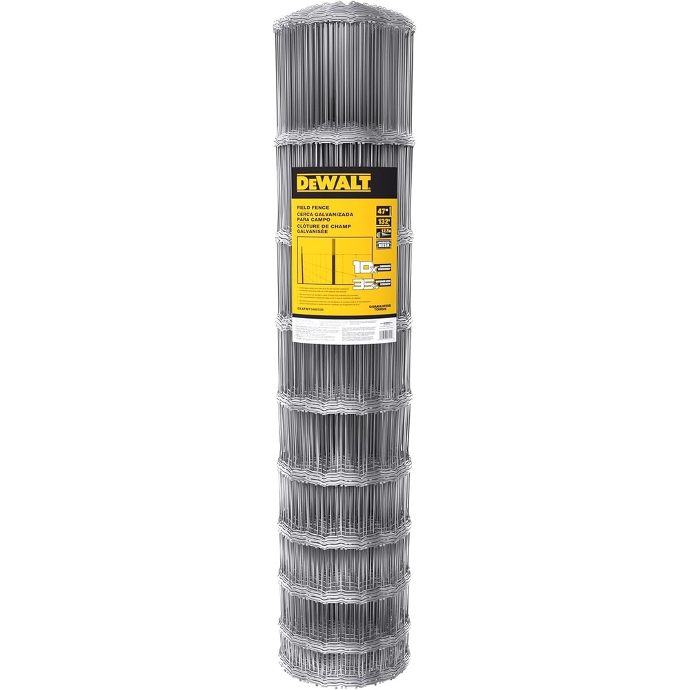 image:imageDeWALT  Field Fence  47 in x 132 ft 125Gauge Galvanized Steel  for Livestock Enclosures  Pasture Fencing  Farm and Property Protection47 in x 132 ft