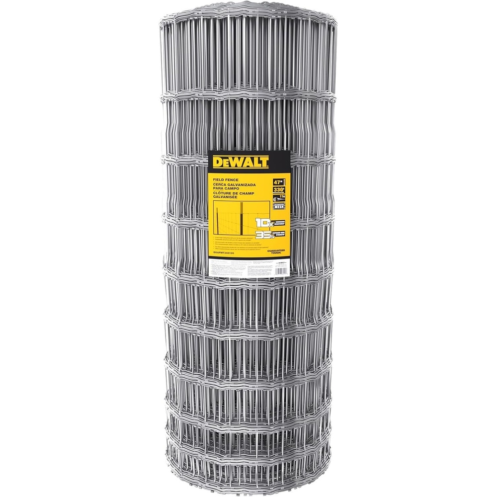 image:imageDeWALT  Field Fence  47 in x 330 ft 11Gauge Galvanized Steel  for Livestock Enclosures  Pasture Fencing  Farm and Property Protection47 in
