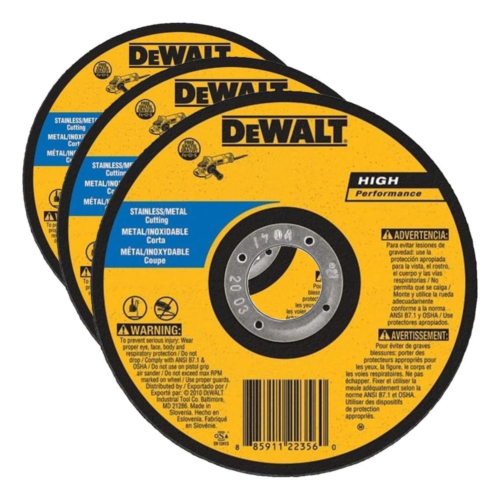 image:imageDeWalt DW8725S Cfree Thin Cutoff Wheel 6Inch x 045Inchx 78Inch1 Count Pack of 3
