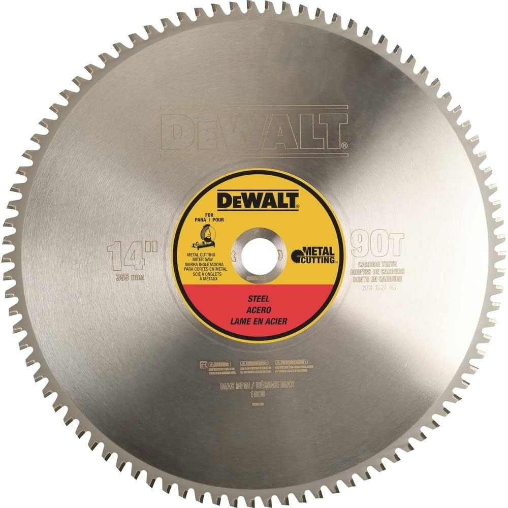 image:imageDeWalt DWA7745 14 90T Light Gauge Ferrous Metal Cutting Carbide Steel Saw Blade90Tooth