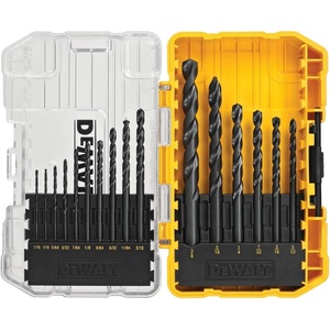 DEWALT Black Oxide Drill Bit Set with Pilot Point, 13-Piece (DW1163)(16 Pieces)