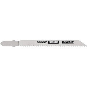 DEWALT DW3762H 4″ 10TPI Laminate Down Cutting HSC T-Shank Jig Saw Blade, Pack of 5(4-Inch  10 TPI  2Pk)