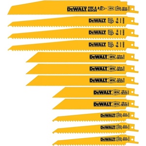 DEWALT Reciprocating Saw Blades, Straight Back, 12-Inch, 14 TPI, 5-Pack (DW4838)(12-piece Set)
