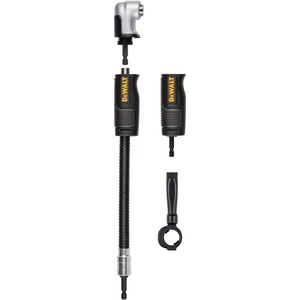 DEWALT Right Angle Drill Attachment, 12 in 90 Degree Drill Adapter, Compact 4-in-1 Modular FLEXTORQ Impact Ready Straight Flexible Shaft (DWAMRASETFT)(12-Inch (Pack of 5))