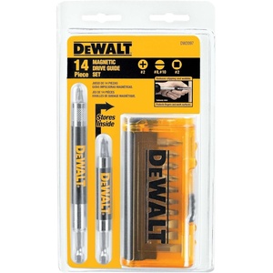 DEWALT Screwdriver Bit Set, Magnetic Drive Guide, 14-Piece, Pack of 1 (DW2097CS)(1 Count (Pack of 5))