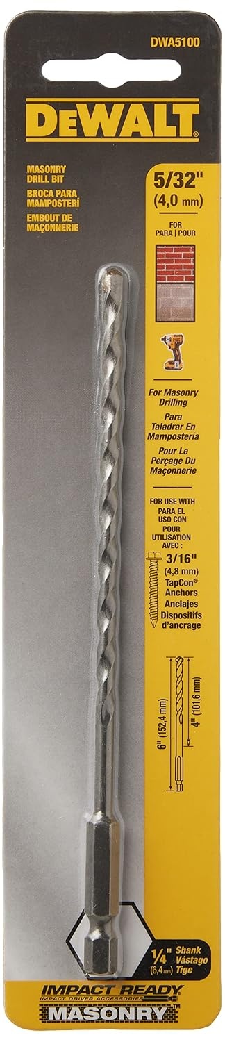 image:imageDEWALT DWA5102 Impact Ready Masonry Bit 14 x 4 x 6Multi