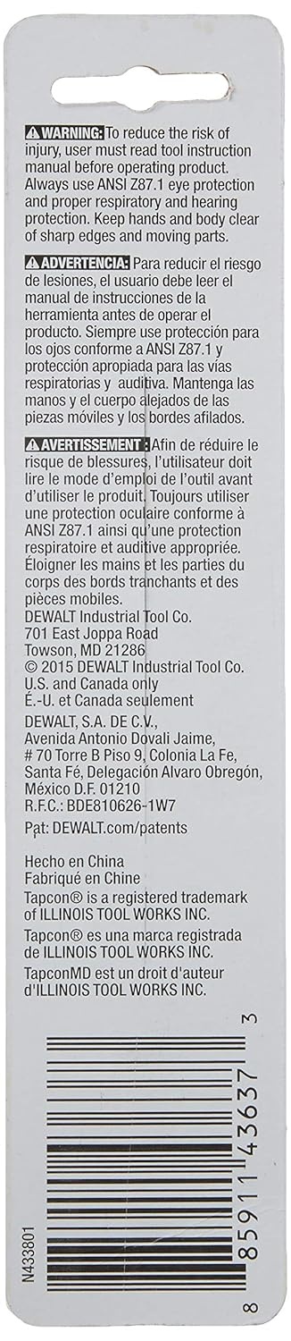 image:imageDEWALT DWA5102 Impact Ready Masonry Bit 14 x 4 x 6Multi