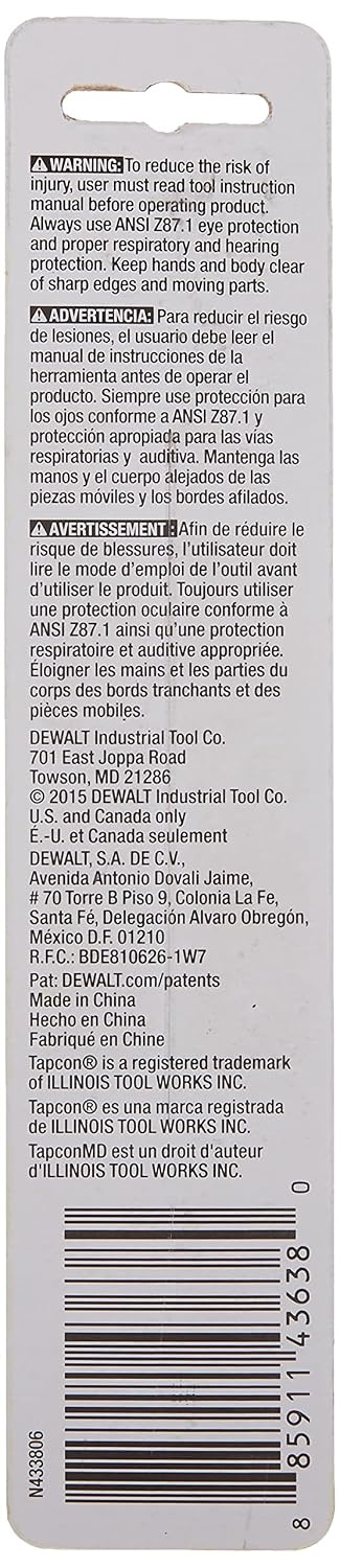 image:imageDEWALT DWA5102 Impact Ready Masonry Bit 14 x 4 x 6Multi