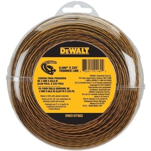 Dewalt Trimmer LINE .080X225FT DWO1DT802(225-Feet by 0.080-Inch (Pack of 6))